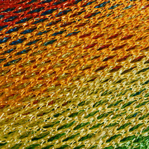 Shimmer Mesh Pride Scarf Wrap in Rainbow Stripe | Unisex Summer Shawl LGBTQ Pride