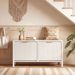 Shoe Storage Bench Narrow Wooden Entryway Bench with 2 Flip Drawers-White