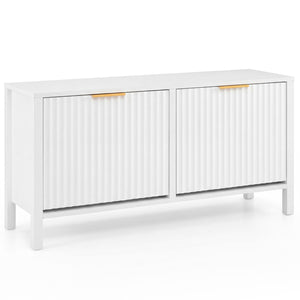 Shoe Storage Bench Narrow Wooden Entryway Bench with 2 Flip Drawers-White