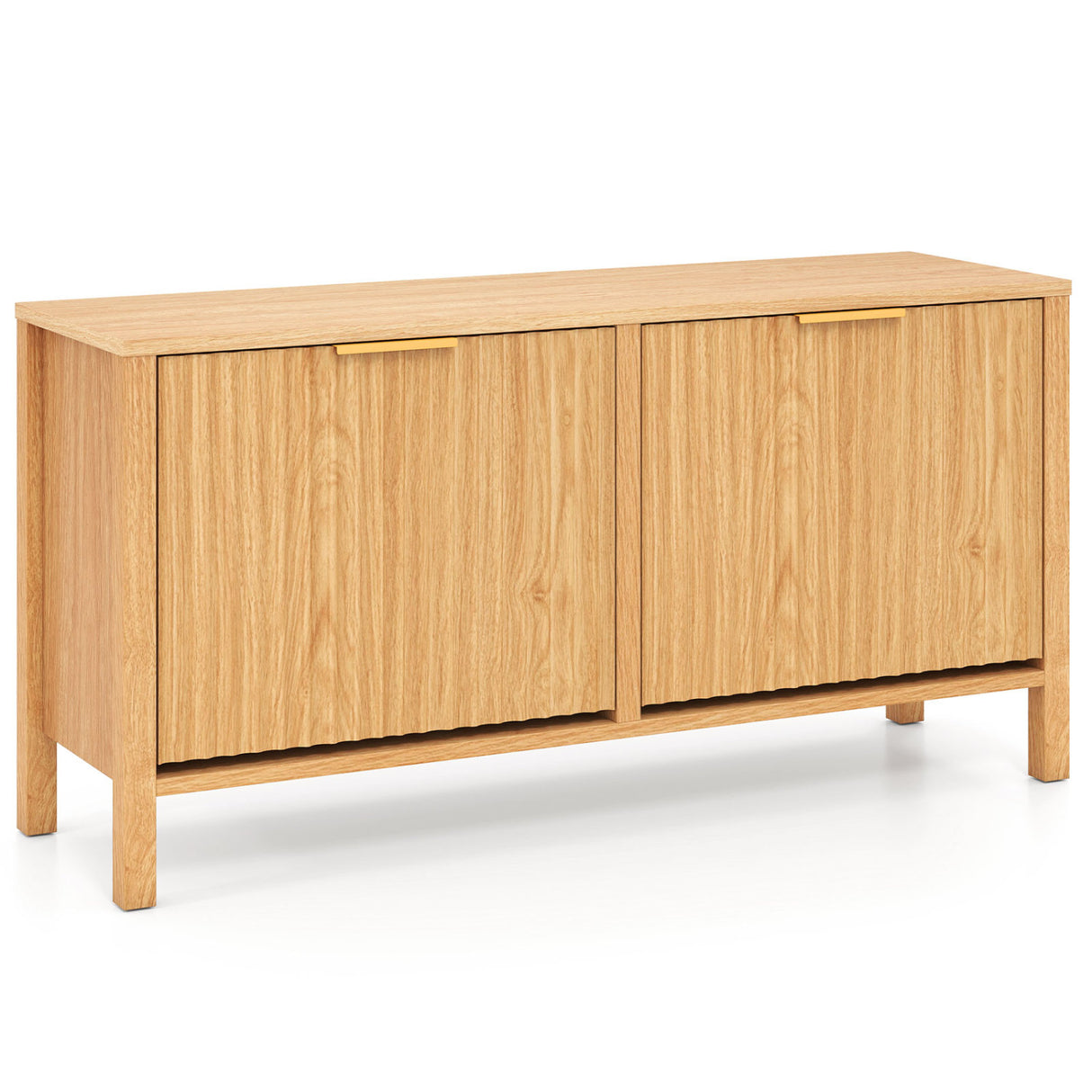 Shoe Storage Bench Narrow Wooden Entryway Bench with 2 Flip Drawers-Brown