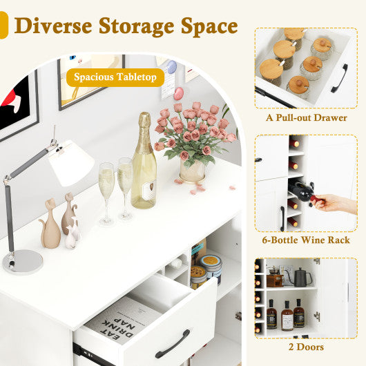 5 Pieces Patio Counter Height Bar Set with 4 Cushioned Barstools