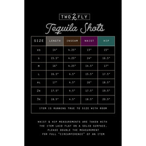 [Size M-3X] Tequila Shots Shorts in Midnight Black