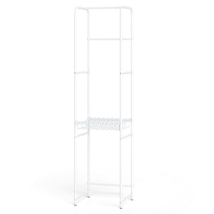 Slim Coat Rack Freestanding Garment Organizer with 8 Hanging Rods