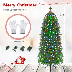 Smart Pencil Christmas Tree with 220 Pre-Lit RGB LED Lights-M
