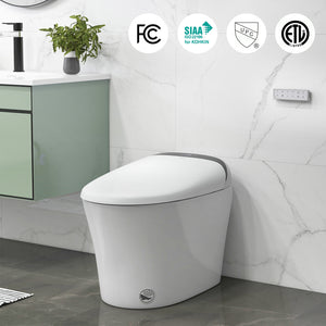 One-Piece Elongated Smart Toilet Bidet 1.28 GPF  Dual-flush