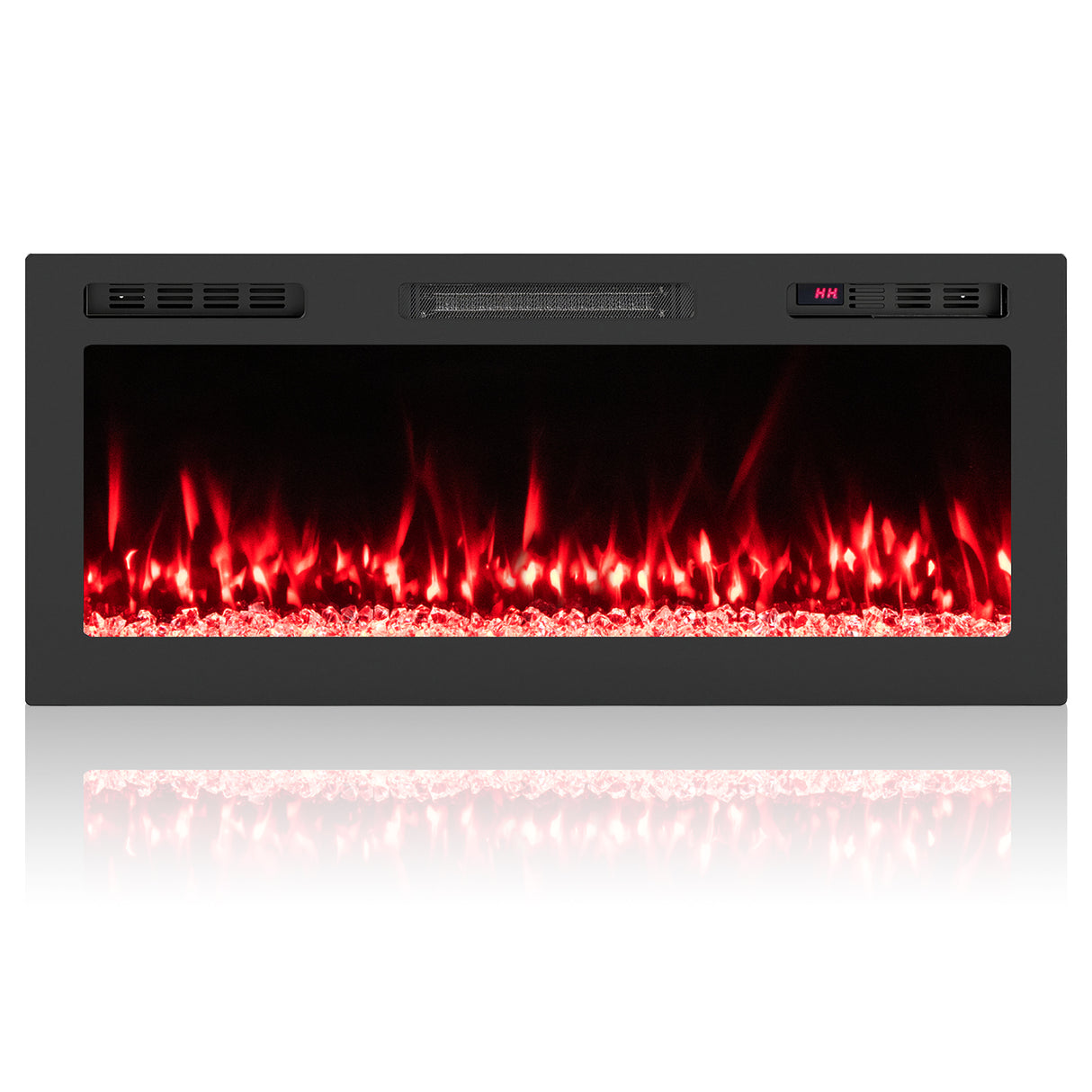Smart WiFi Electric Fireplace Wall Mounted & Recessed 750W/1500W Heater-42 Inch