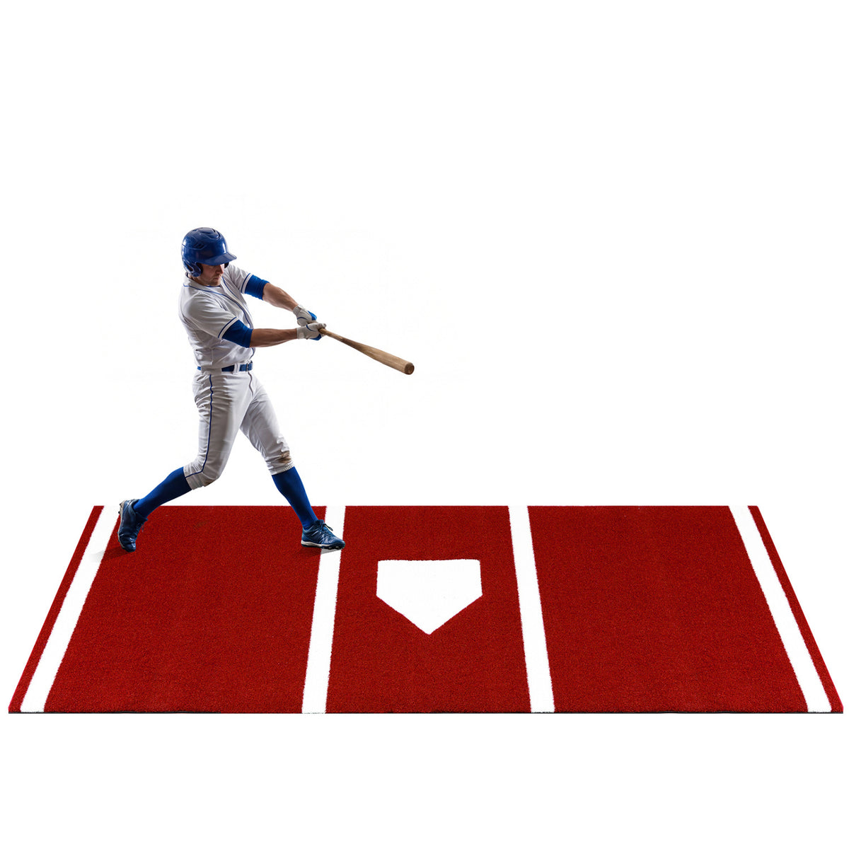 Softball Pitching Mat 10 x 3 Feet Softball Training Aid-Red