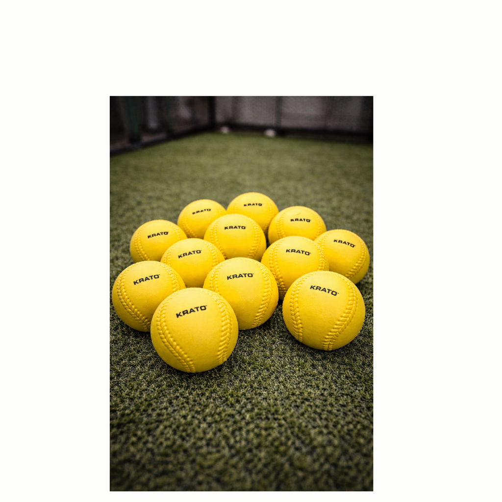 Pitching Machine Softballs -firm foam - 12"