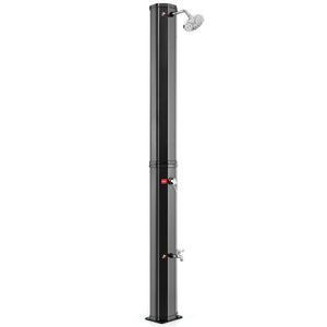 7.5 Feet 15.9 Gallon Solar Heated Outdoor Shower with Shower Head-Black