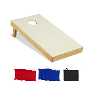 Solid Wood Cornhole Board Set Portable Corn Hole Game Board Includes 8 Bean Bags-M