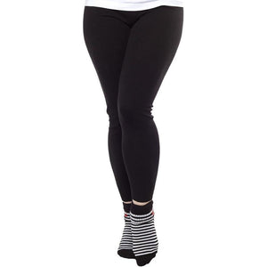 Sourpuss Cherries Socks in Set of Two | Women’s Black & White Striped and Solid Black Cherry Socks Size 5-10