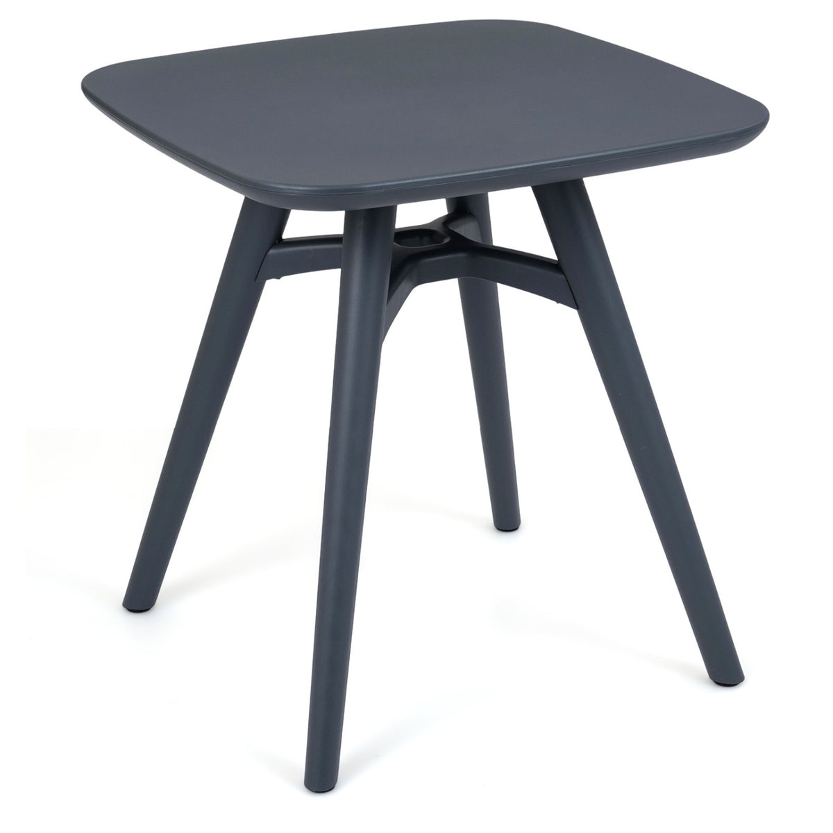 Square Outdoor Dining Table All-Weather Plastic Patio Bistro Table for 4-Gray