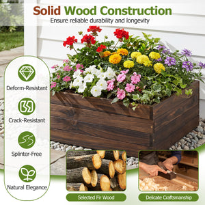 Square Raised Garden Bed Flower Vegetables Seeds Planter