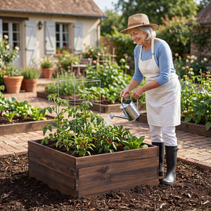 Square Raised Garden Bed Flower Vegetables Seeds Planter