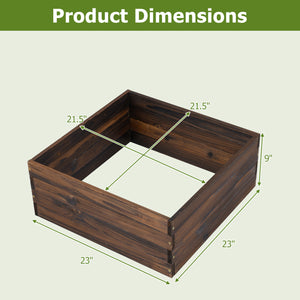 Square Raised Garden Bed Flower Vegetables Seeds Planter