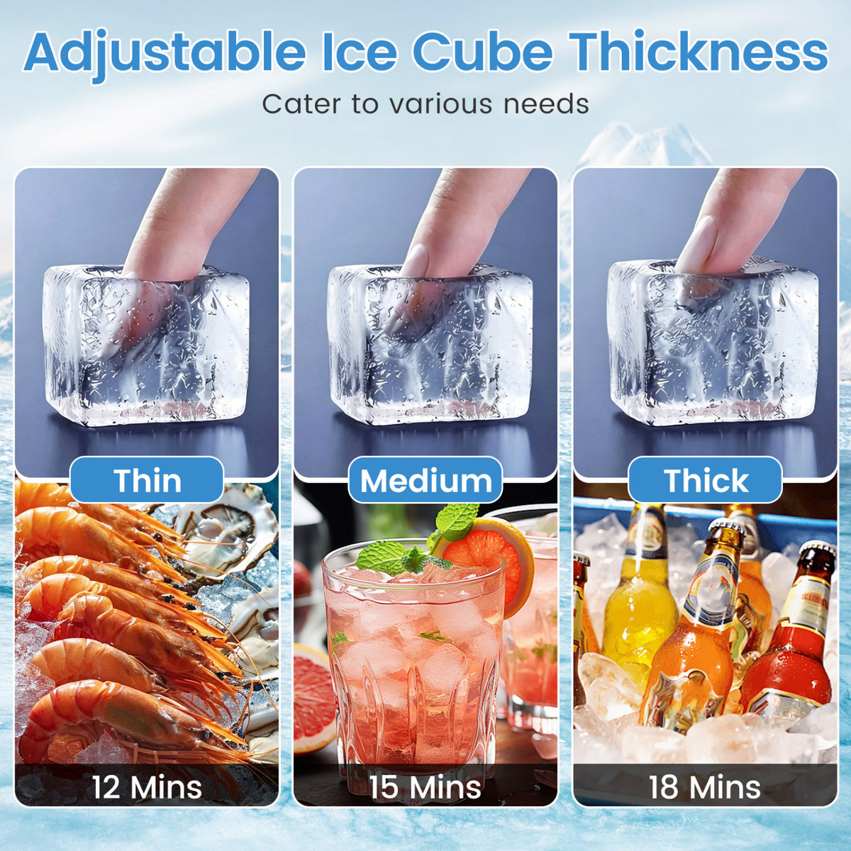 Stainless Steel Commercial Ice Maker 110 lbs/24H