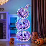 Standing 150 LED Lighted Pumpkin Halloween Decoration with Base