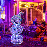 Standing 150 LED Lighted Pumpkin Halloween Decoration with Base