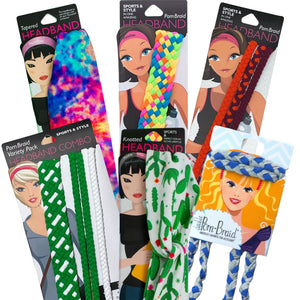 Stretchy Braid Headbands | Yoga Workout Headband Packs and Singles