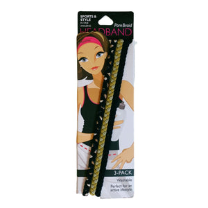 Stretchy Braid Headbands | Yoga Workout Headband Packs and Singles