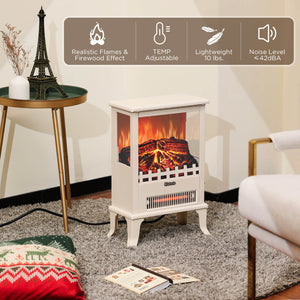 (Open Box) Suburbs TS17Q Electric Fireplace Stove Heater