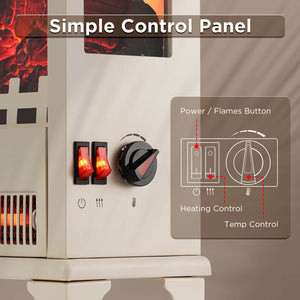 (Open Box) Suburbs TS17Q Electric Fireplace Stove Heater