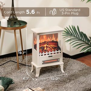 (Open Box) Suburbs TS17Q Electric Fireplace Stove Heater