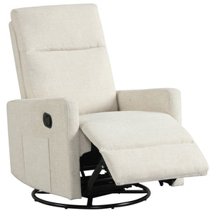 Swivel Rocking Chair 360Â° Nursery Reclining Rocker Armchair with Cushioned Back-Beige