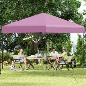 10 X 10 Feet Pop up Canopy Tent with Portable Carrying Bag and 8 Stakes-Pink