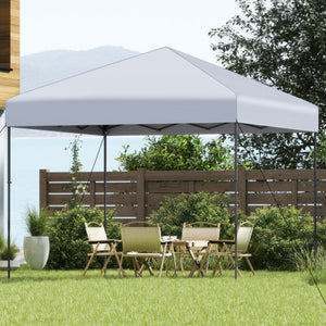 10 X 10 Feet Pop up Canopy Tent with Portable Carrying Bag and 8 Stakes-White
