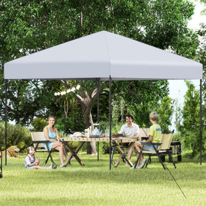 10 X 10 Feet Pop up Canopy Tent with Portable Carrying Bag and 8 Stakes-White