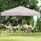 10 X 10 Feet Pop up Canopy Tent with Portable Carrying Bag and 8 Stakes-Yellow