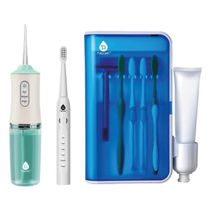 Pursonic Complete Oral Care Bundle – USB Rechargeable Sonic Toothbrush, Water Flosser & UV Toothbrush Sanitizer by Pursonic