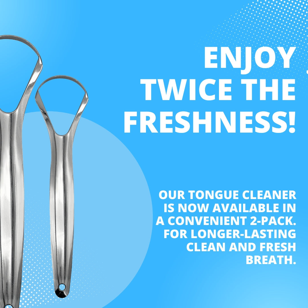 Stainless Steel Tongue Cleaner – 2 Pack by Pursonic