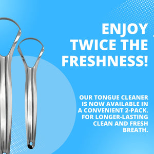 Stainless Steel Tongue Cleaner – 2 Pack by Pursonic