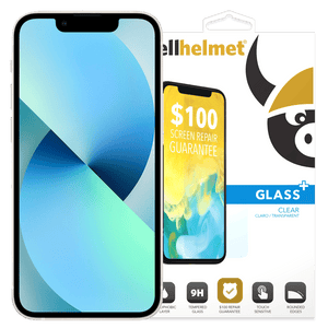 Cellhelmet Tempered Glass Plus $100 Guarantee Screen Protector for Apple iPhone 14 / 13 / 13 Pro by Cellhelmet