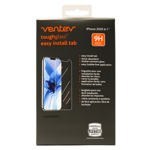 Ventev toughglass easy install tab Tempered Glass Screen Protector for iPhone 12 / 12 Pro by Ventev