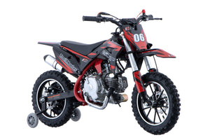 TrailMaster TM06 60cc Gas Dirt Bike, with Electric Start, Automatic, Training Wheels Included, Ages 6-9