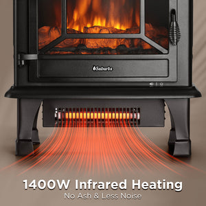 Suburbs TS20-SD Electric Fireplace Stove Heater with Sound