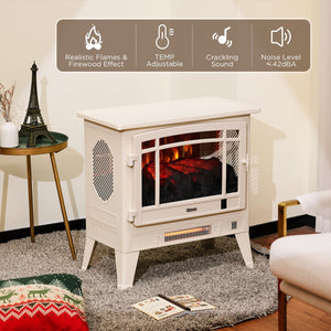 Suburbs TS25 Smart Electric Fireplace Stove Heater, WiFi Enabled