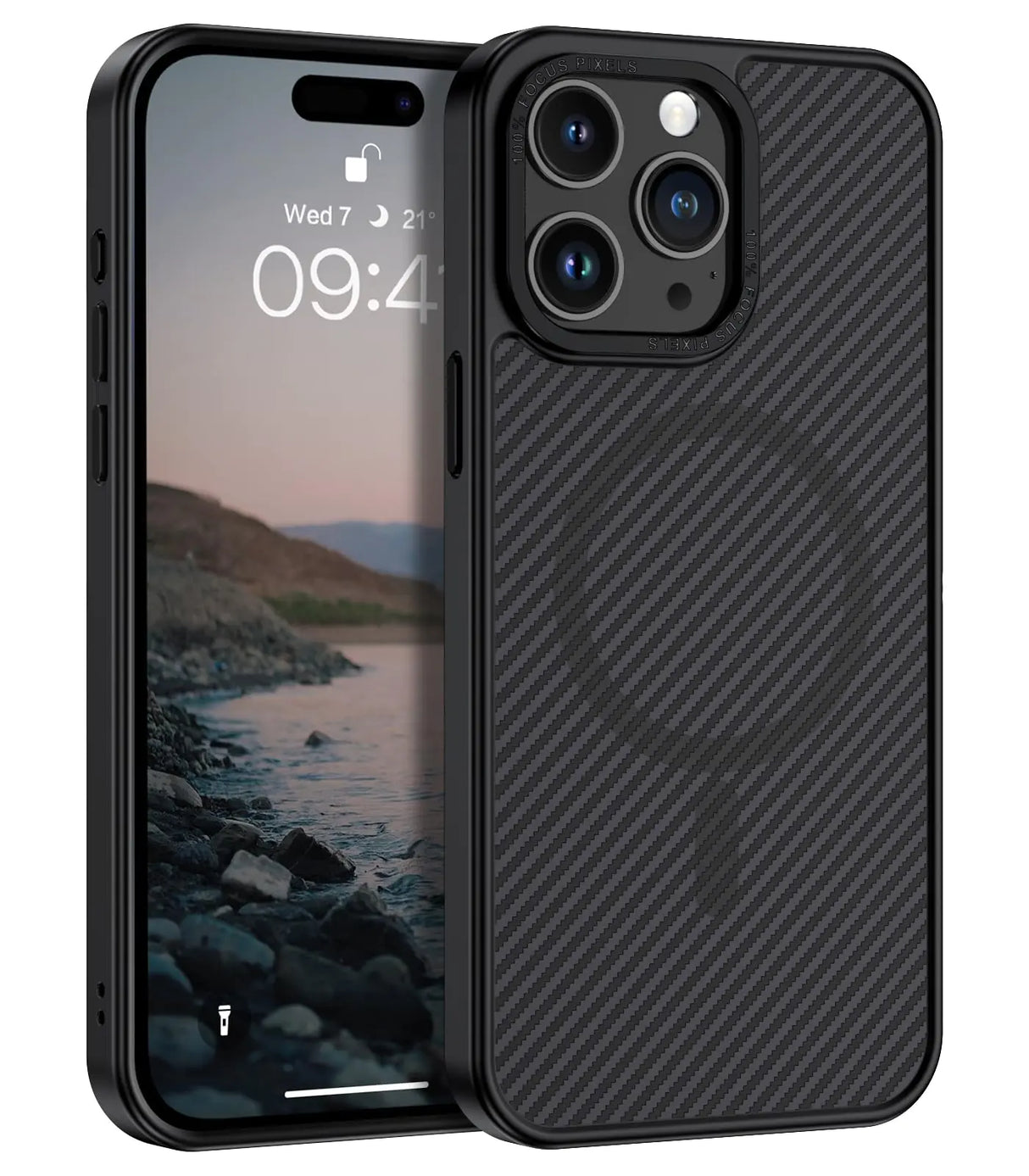 BENTOBEN Carbon Fiber for iPhone 15 Pro Max Case iPhone 15 Pro Max Magnetic Case[Compatible with MagSafe] Slim Fit Smooth Shockproof Women Men Protective Case Cover for iPhone 15 Pro Max 6.7"Black