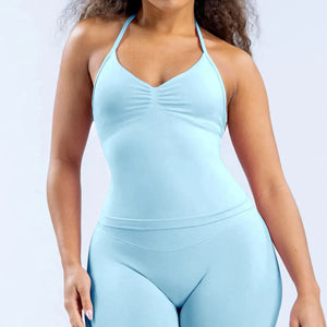 Matte Nylon Seamless Sports Vest Top