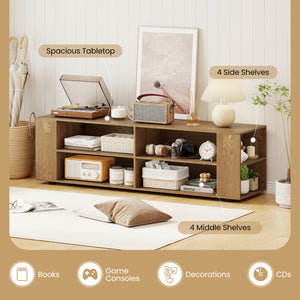 TV Stand Modern Wood Storage Console Entertainment Center-Natural