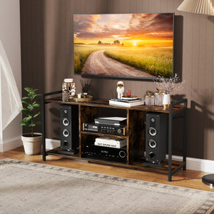 TV Stand for 55 Inch TVs Industrial Entertainment Center-Rustic Brown