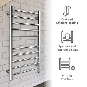 10 bar Stainless Steel Wall Mounted Electric Towel Warmer