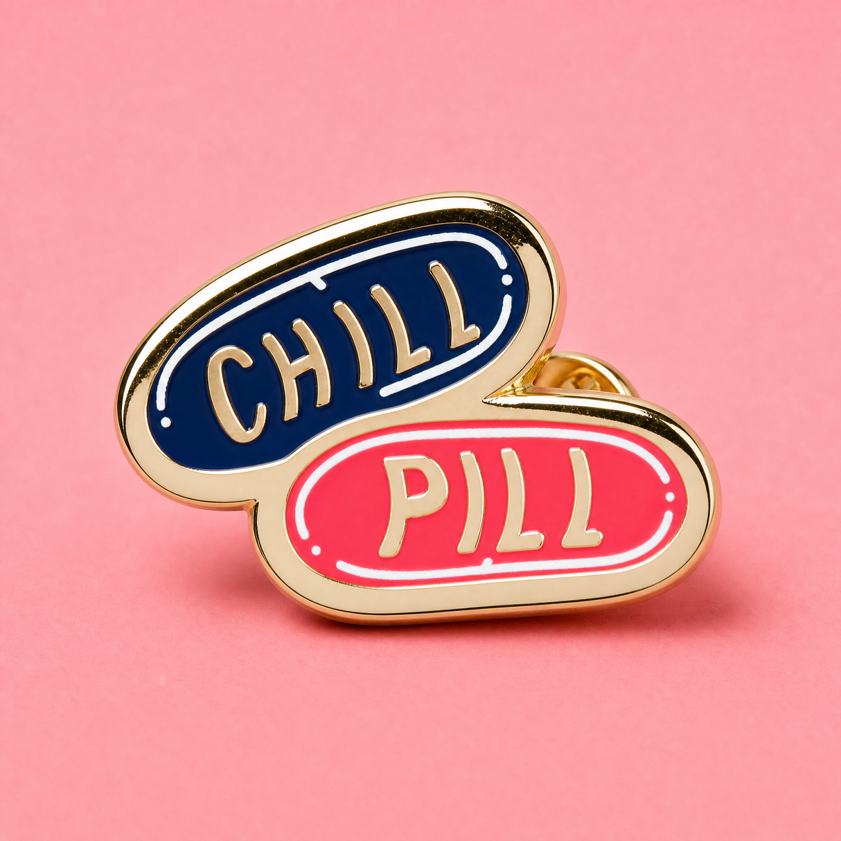 Take A Chill Pill Enamel Pin on Gift Card