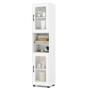 Tall Bathroom Storage Cabinet 67 Inches Freestanding Storage Organizer-White