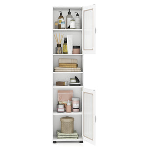 Tall Bathroom Storage Cabinet 67 Inches Freestanding Storage Organizer-White