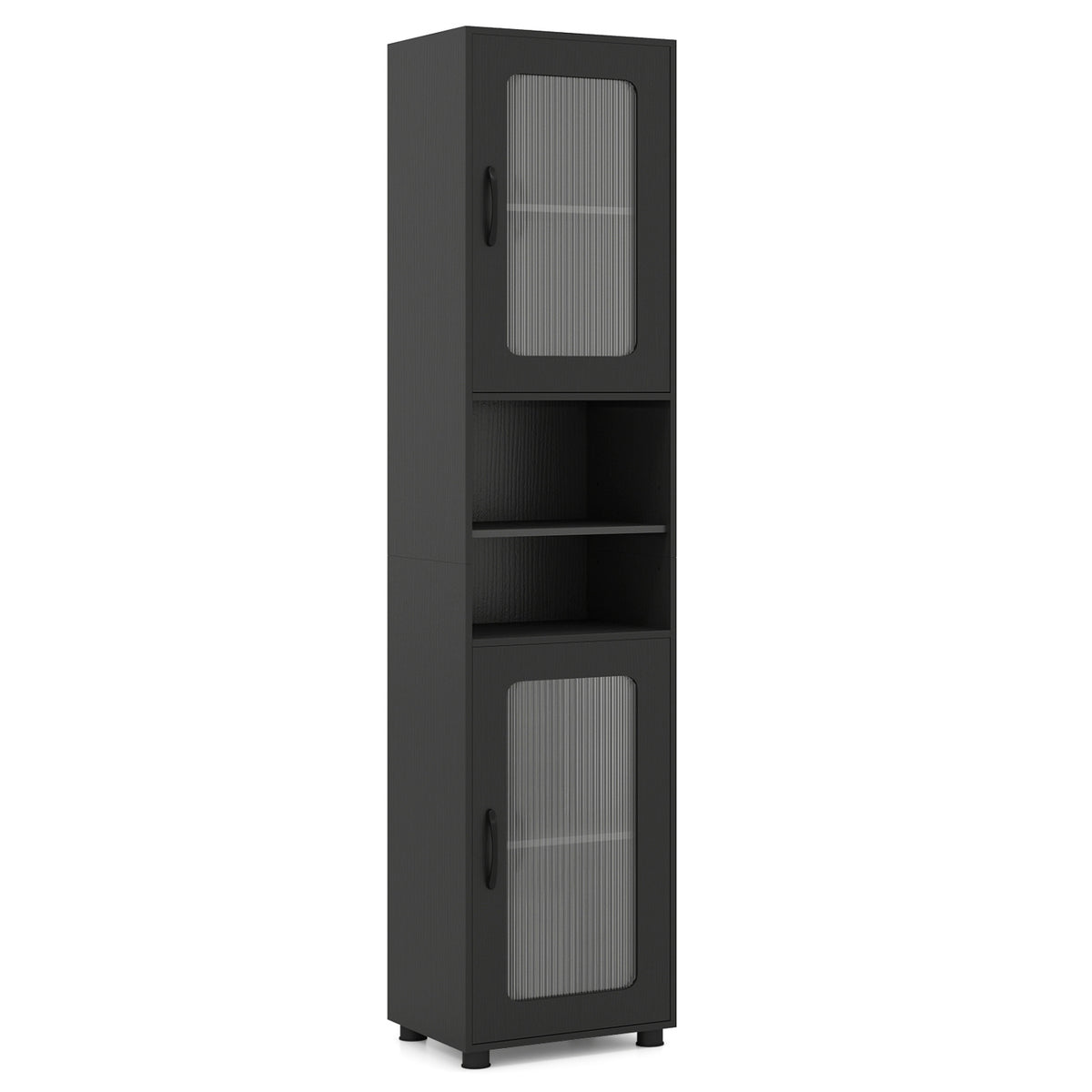 Tall Bathroom Storage Cabinet 67 Inches Freestanding Storage Organizer-Black