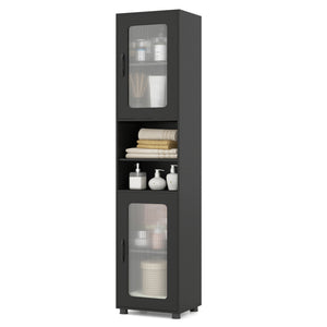 Tall Bathroom Storage Cabinet 67 Inches Freestanding Storage Organizer-Black